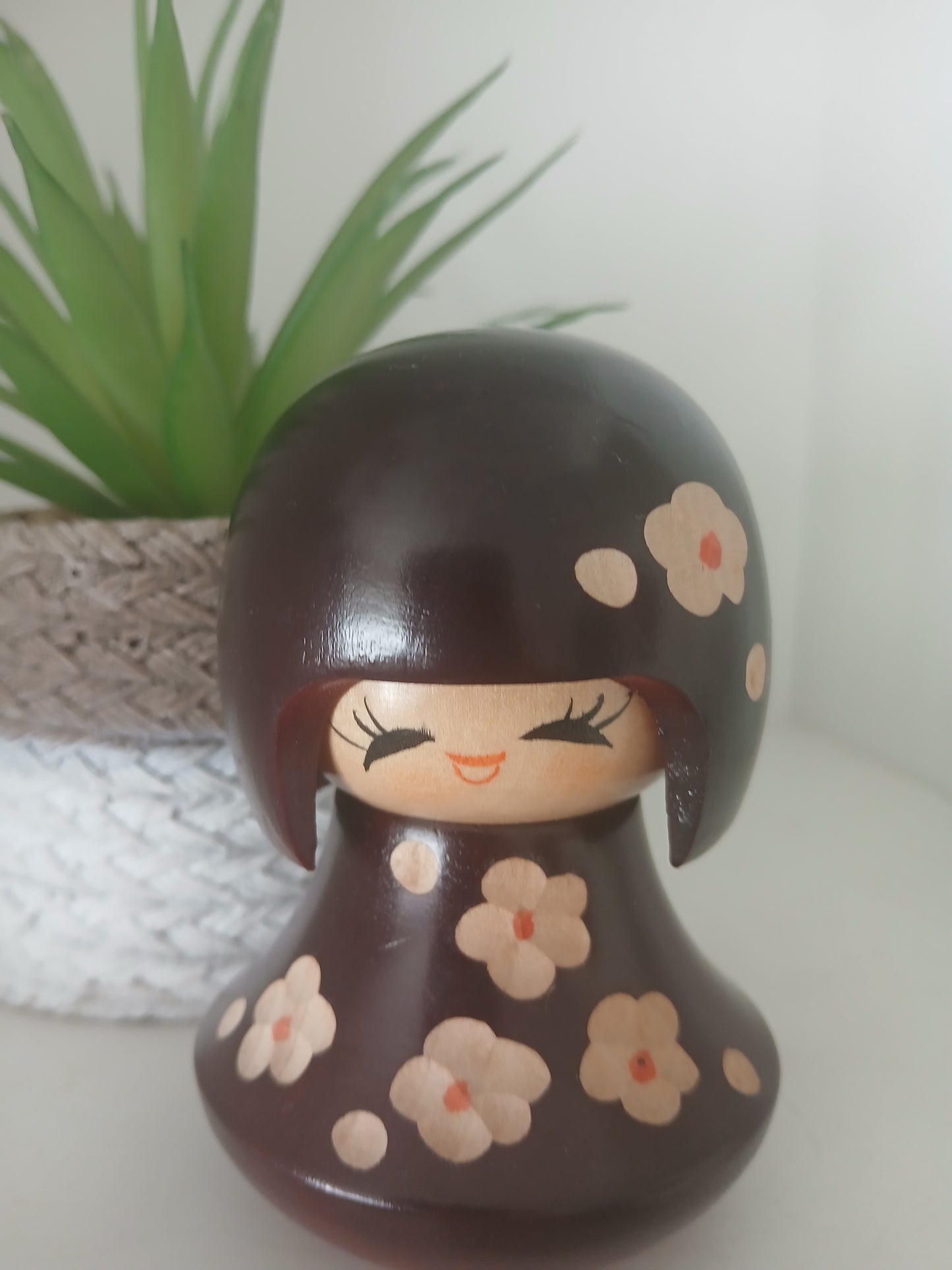 Rare Vintage creative kokeshi by Aoki Ryoka (1931-)