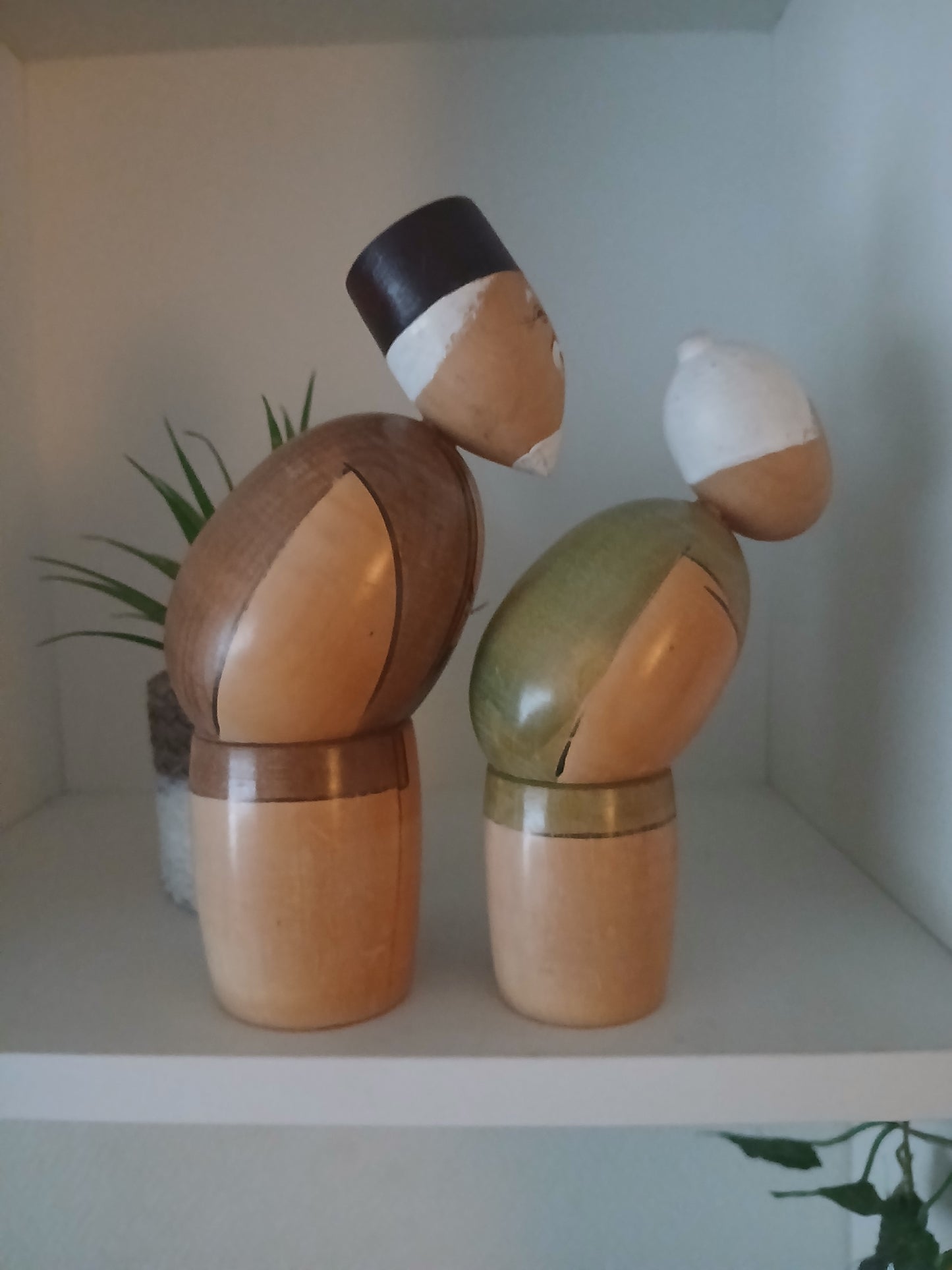 Vintage set Sosaku Kokeshi of elderly couple