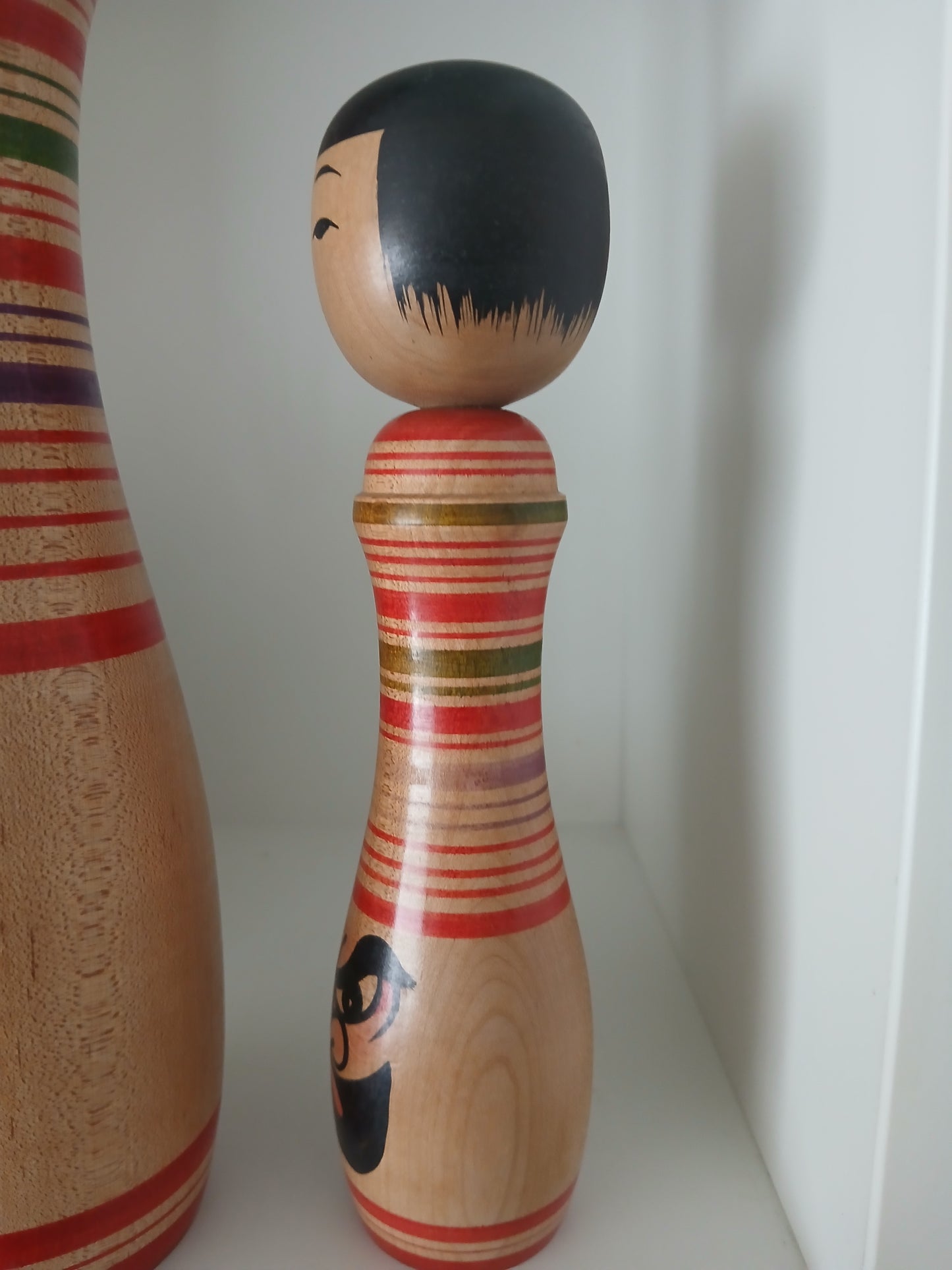 Vintage set traditional Tsugaru kokeshi by Shimazu Seiichi (1930-)