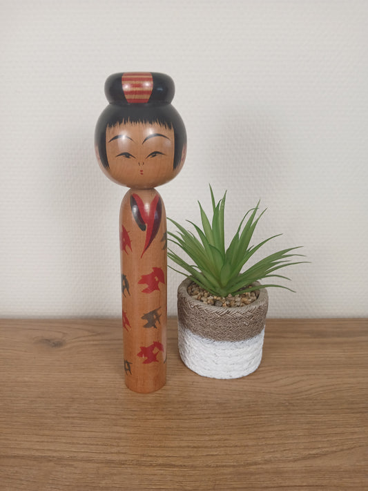 Vintage traditional Togatta kokeshi by Eitaro Sato (1939-)