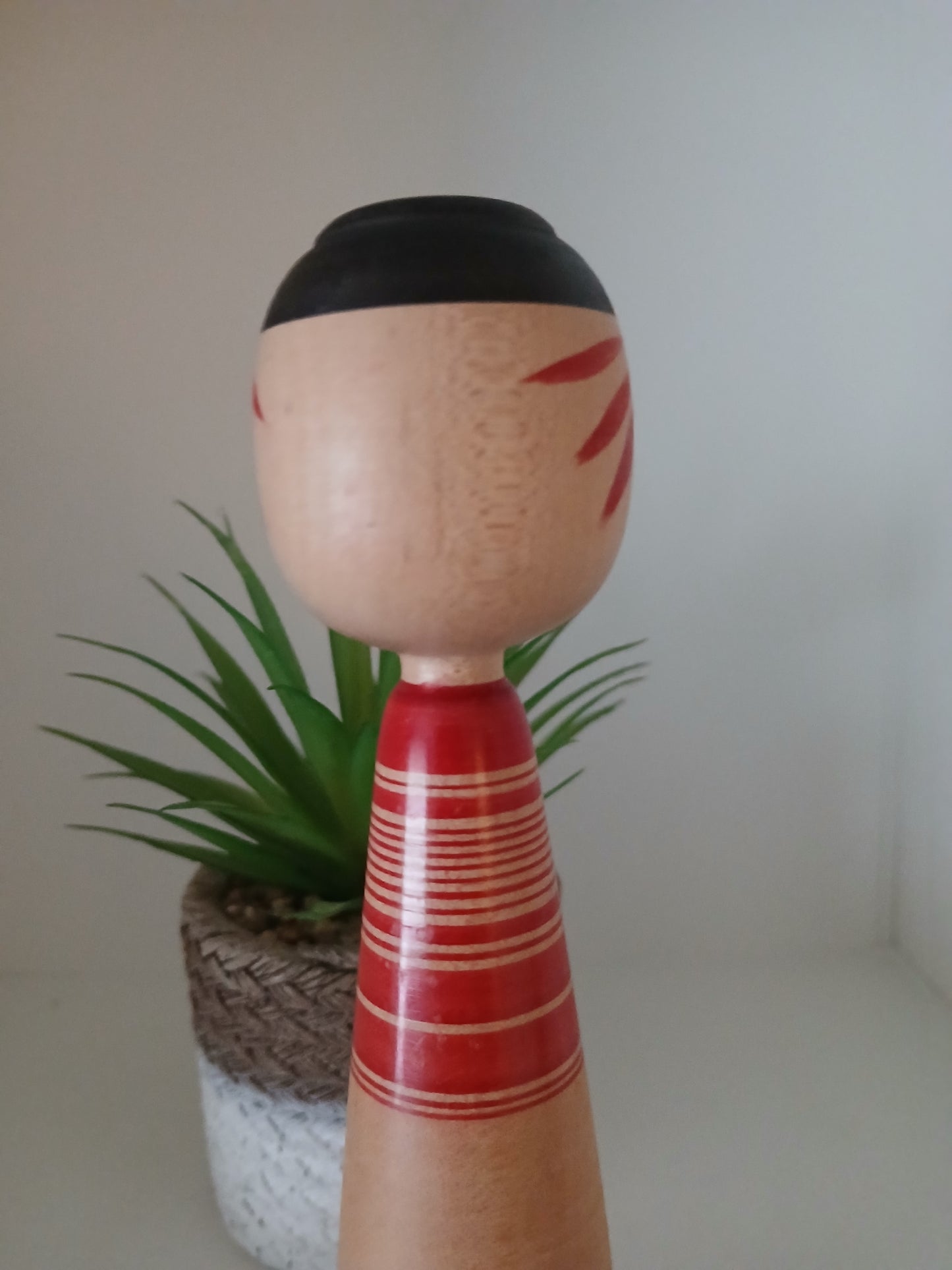Vintage traditional Tsugaru kokeshi by Sato Nobu