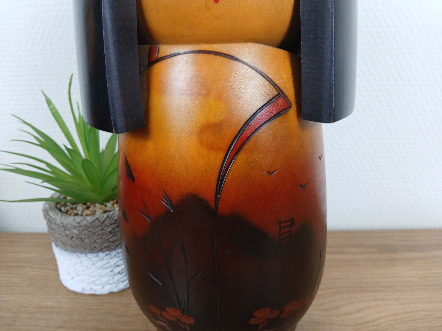 Vintage big chunky Gumma Kokeshi by Masae Fujikawa (1942-2015)