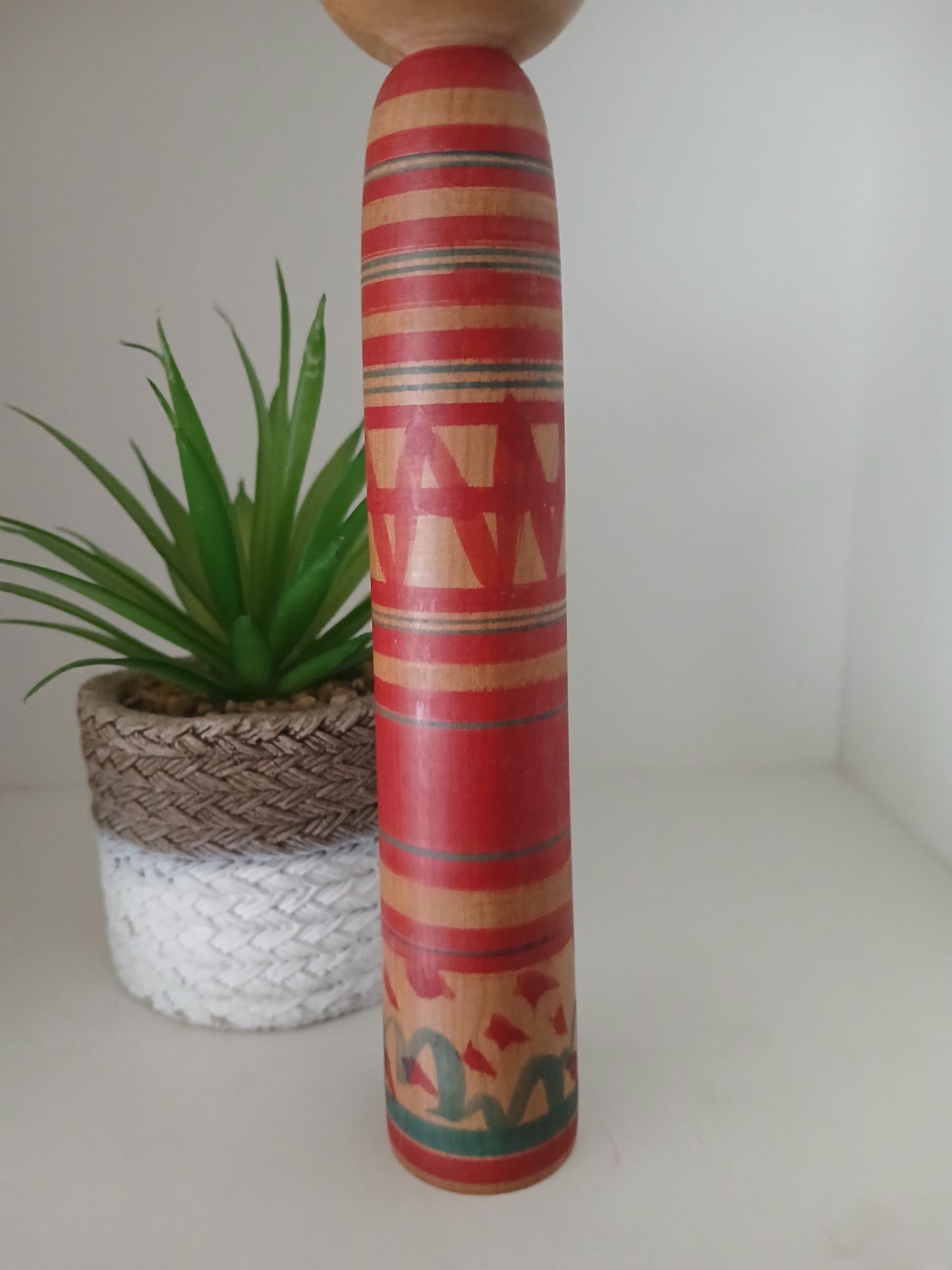 Vintage traditional Tsuchiyu kokeshi by Abe Katsuhide (1924-2000)