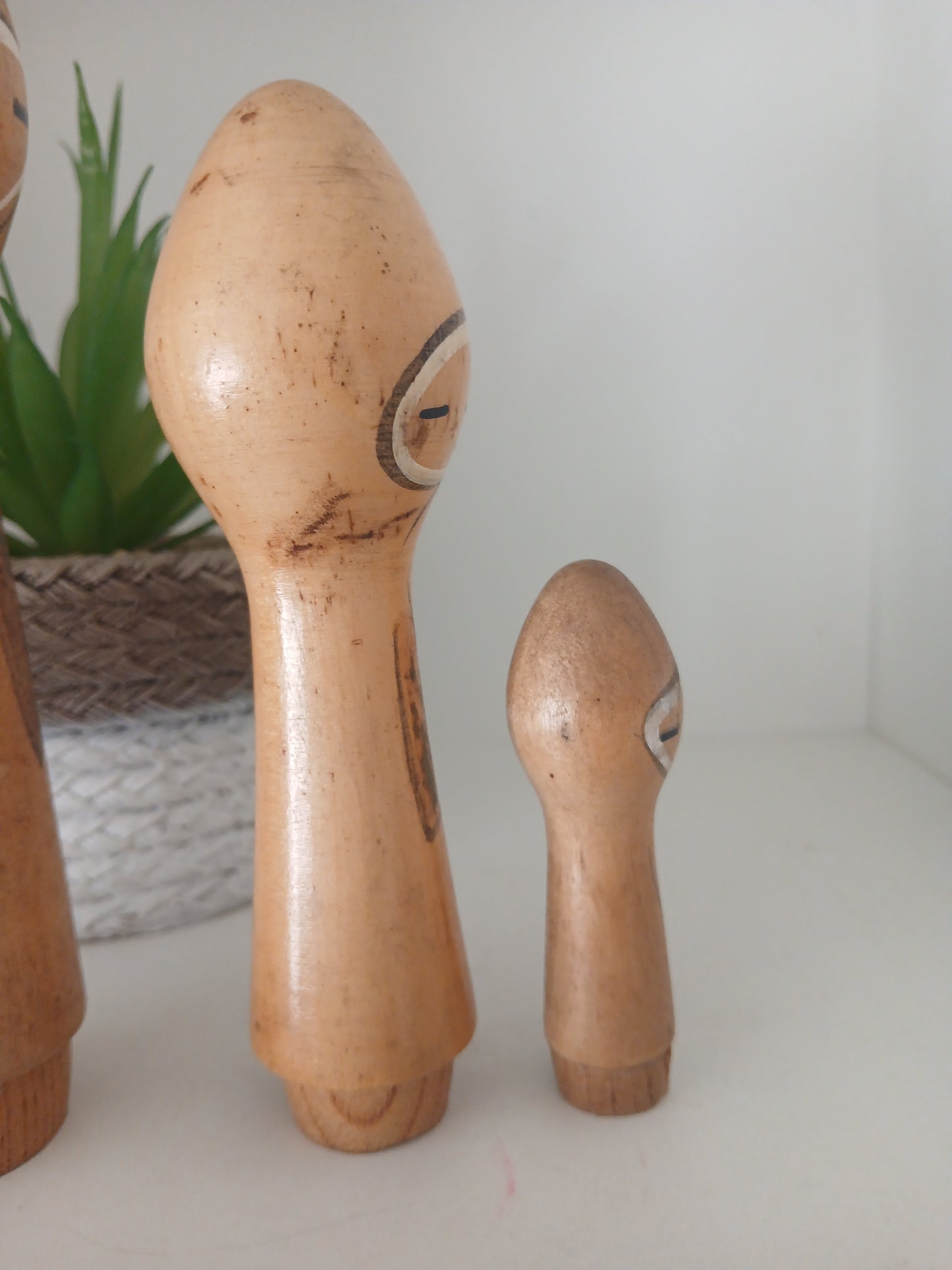 Vintage set of 3 creative kokeshi by Isamu Yamakawa