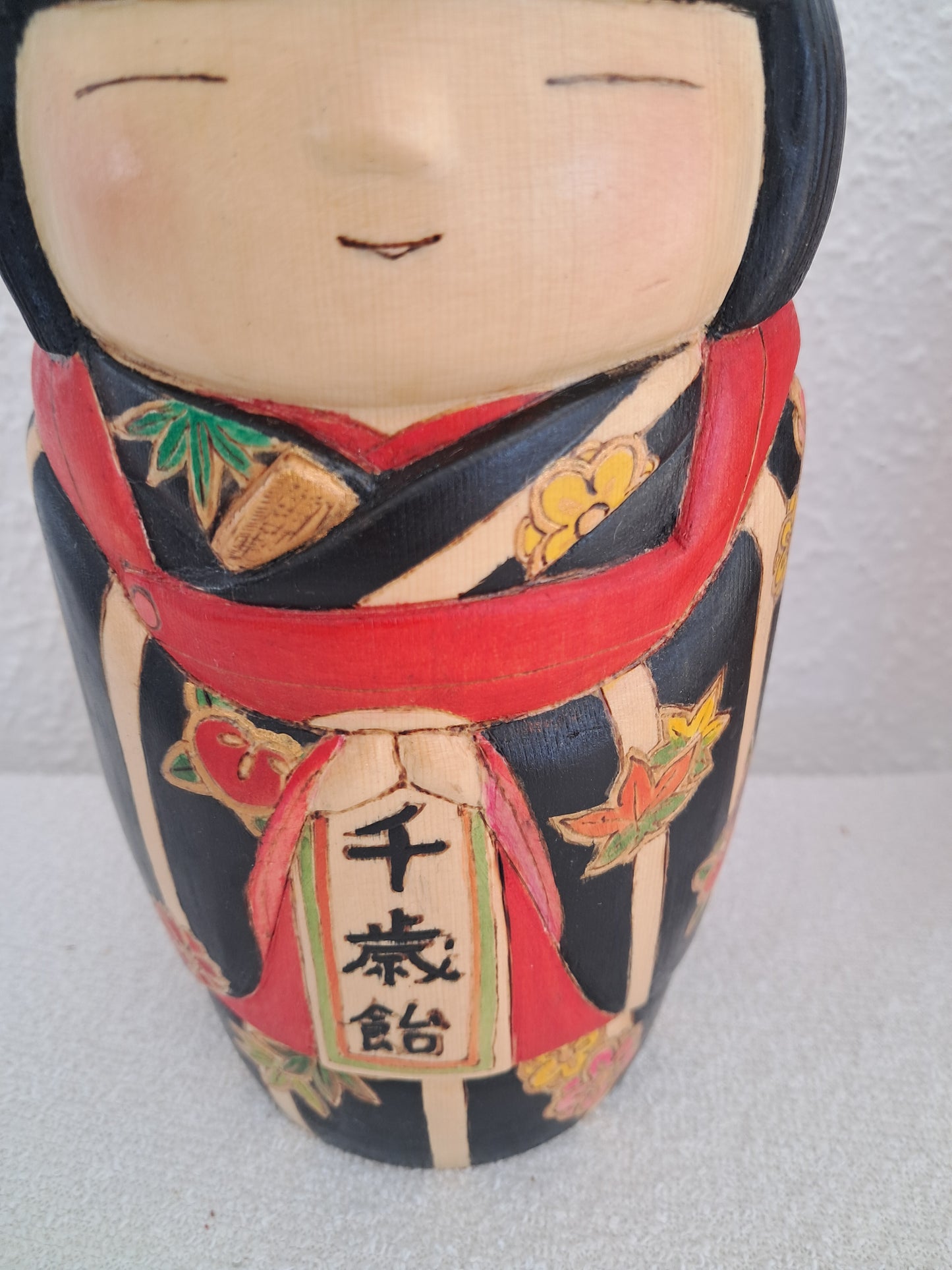 Exclusive Kokeshi made by Yuko Yamazaki (1956-)