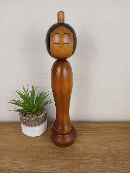Vintage sosaku kokeshi By Kato Kuen - Goddess kannon