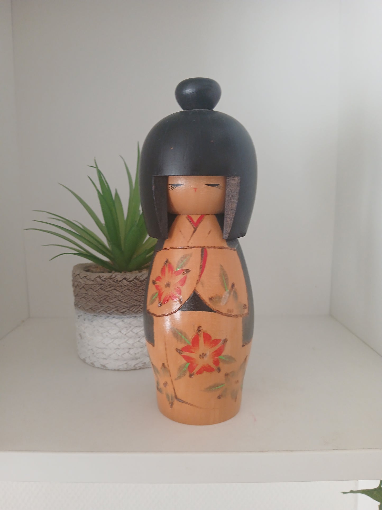 Vintage creative kokeshi by Kishi Sadao (1932-1998)