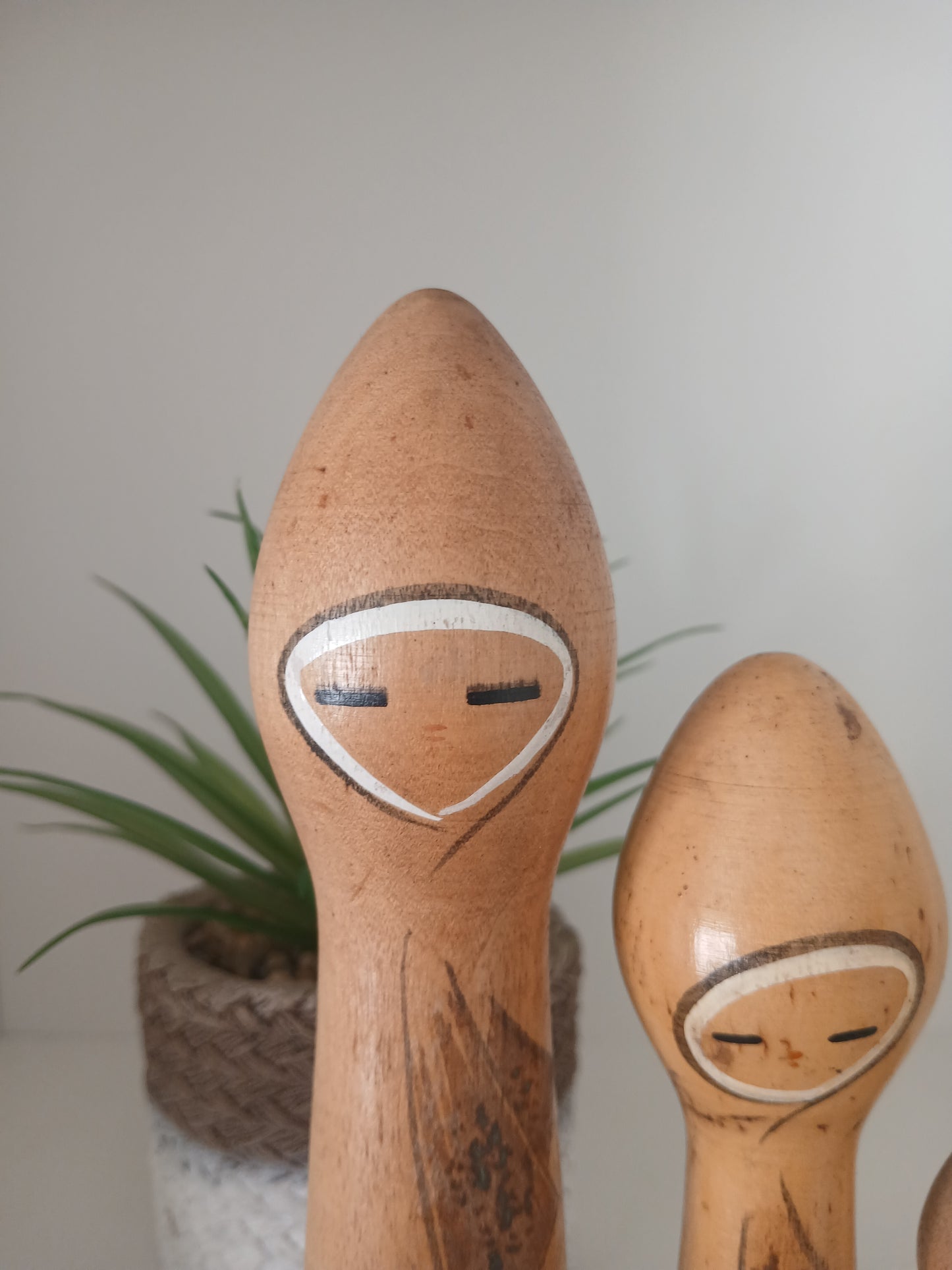 Vintage set of 3 creative kokeshi by Isamu Yamakawa