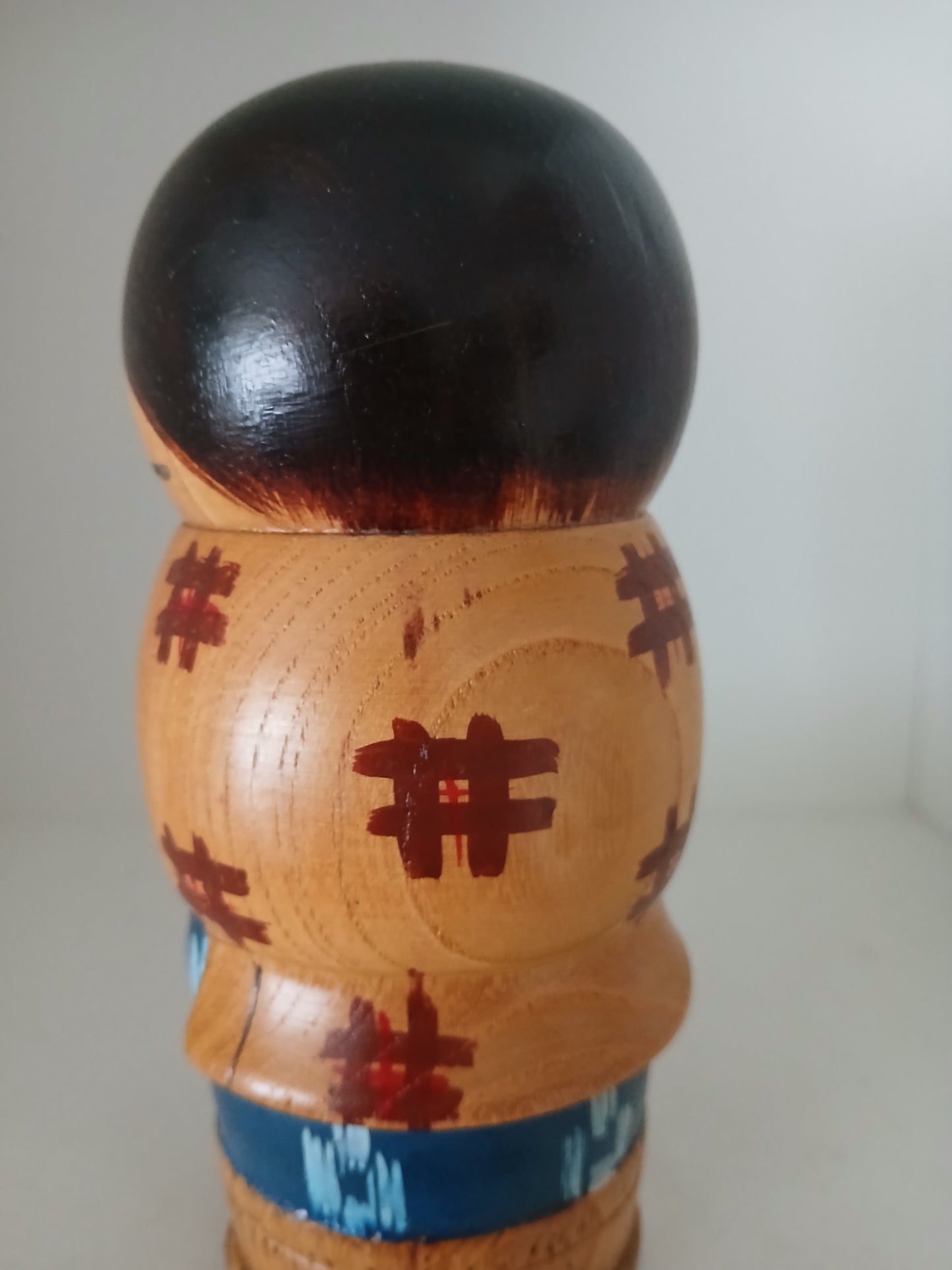 Rare Vintage Sosaku Kokeshi by Aoki Ryoka (1931-) 