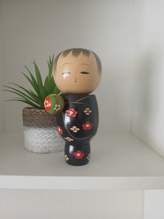 Vintage creative kokeshi with ball