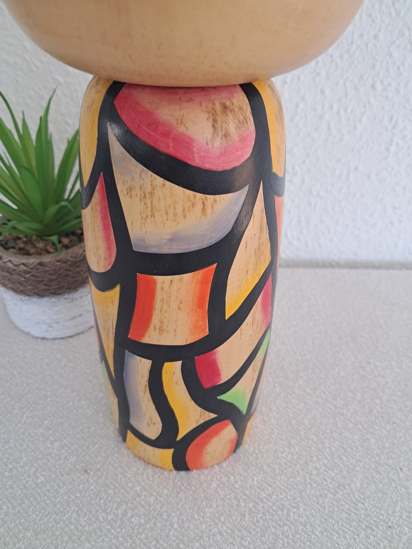 Exclusive BIG Sosaku kokeshi made by Yuji Kwase (1938-)