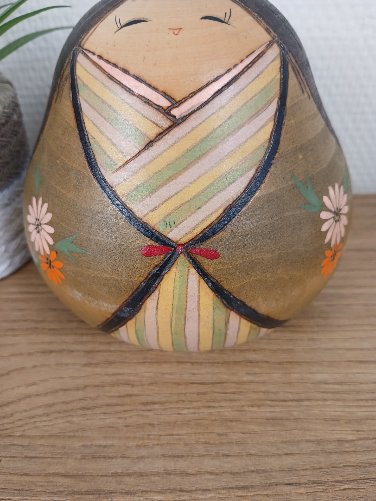 Vintage creative kokeshi by Kishi Sadao (1932-1998)