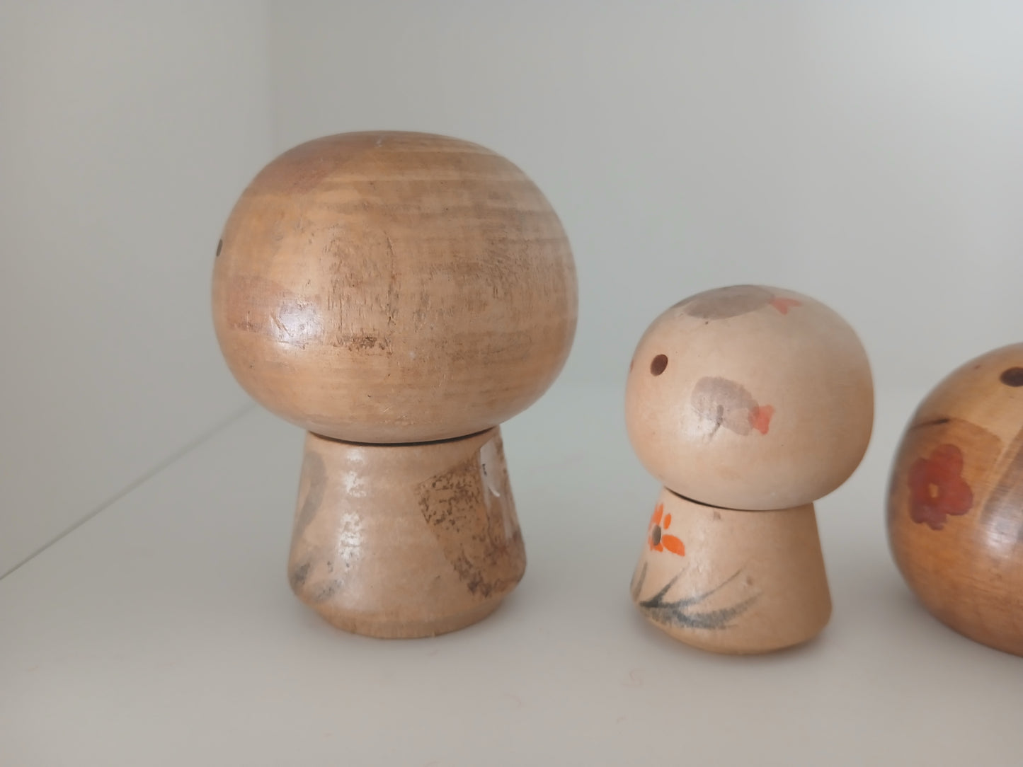 2 sets of vintage creative kokeshi by Yamanaka Sanpei