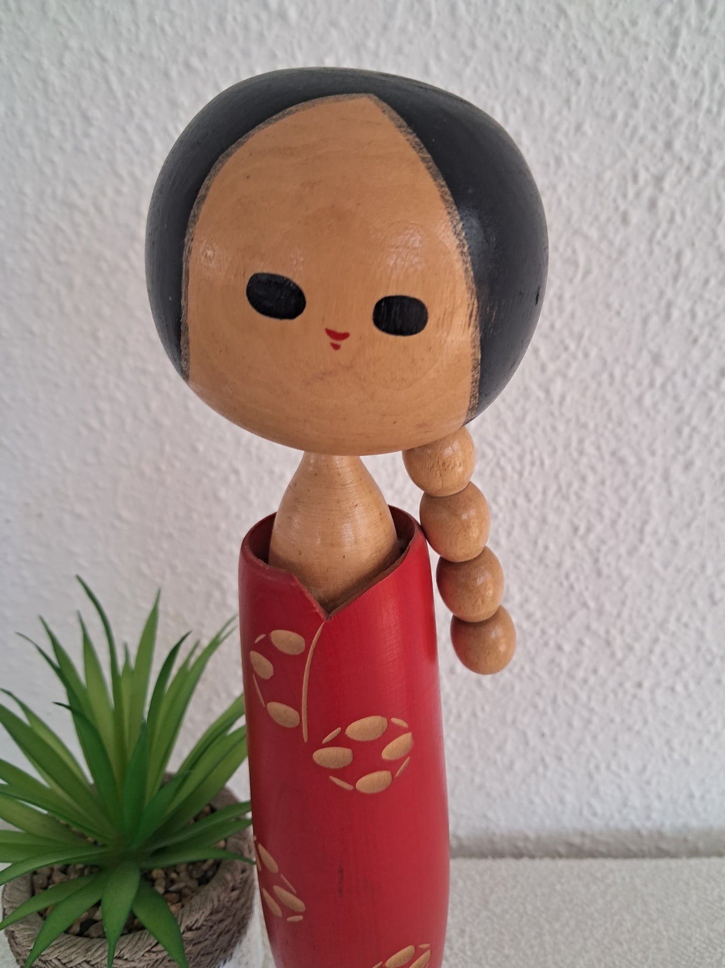 Vintage Creative Kokeshi with Ponytail by Eiko Shibata (1924-)