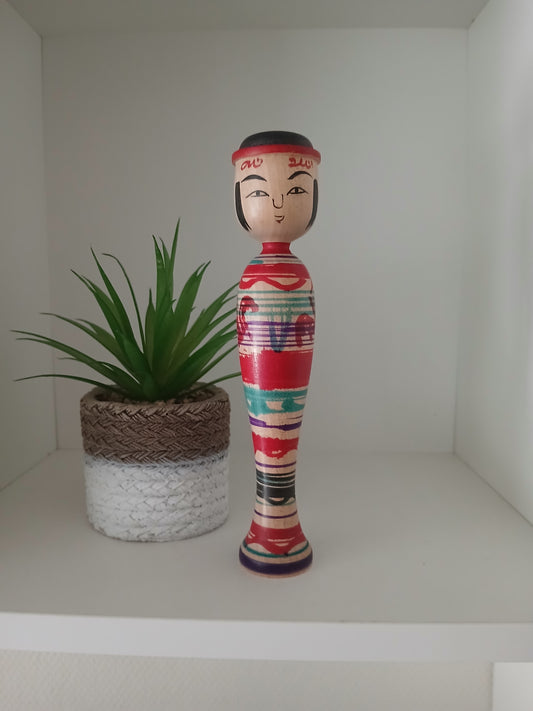 Vintage Traditional Tsuchiyu kokeshi by Abe Katsuhide (1924-2000)