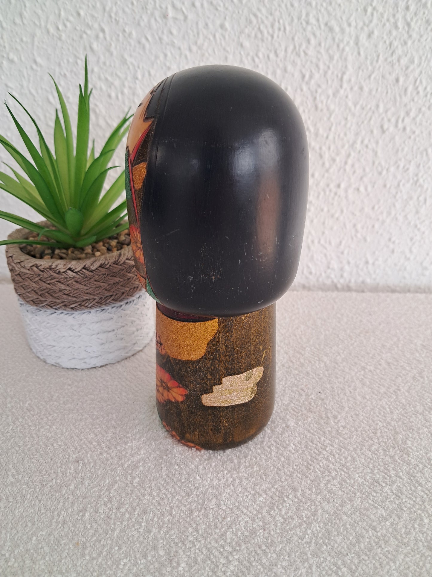 Beautiful creative Kokeshi made by Toshio Sekiguchi (1947-)