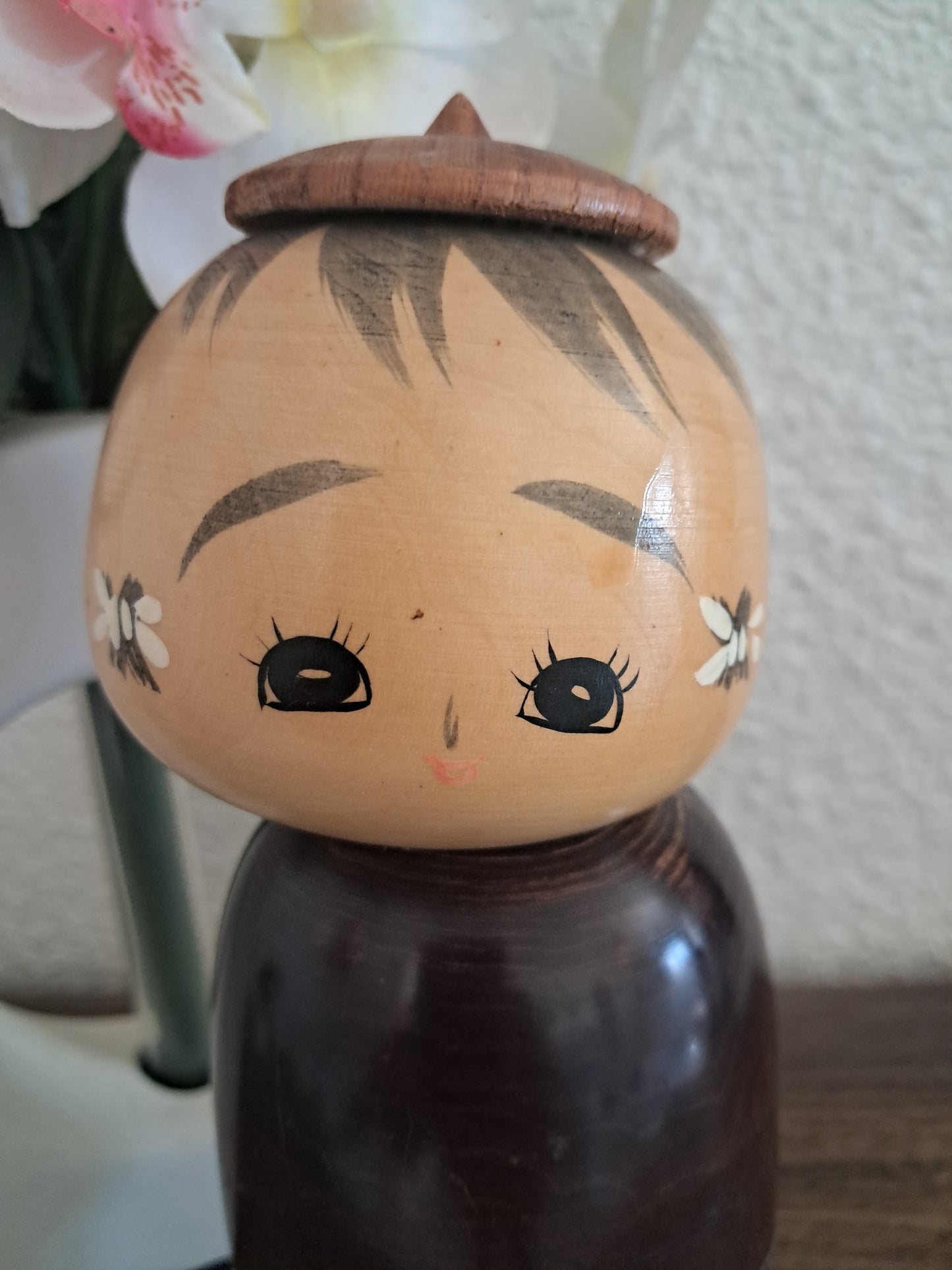 Rare vintage creative kokeshi made by Takahashi Tatsuro