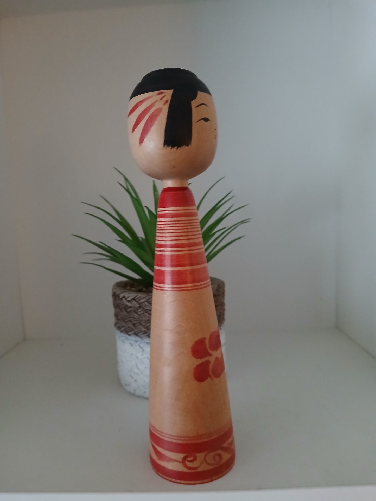 Vintage traditional Tsugaru kokeshi by Sato Nobu