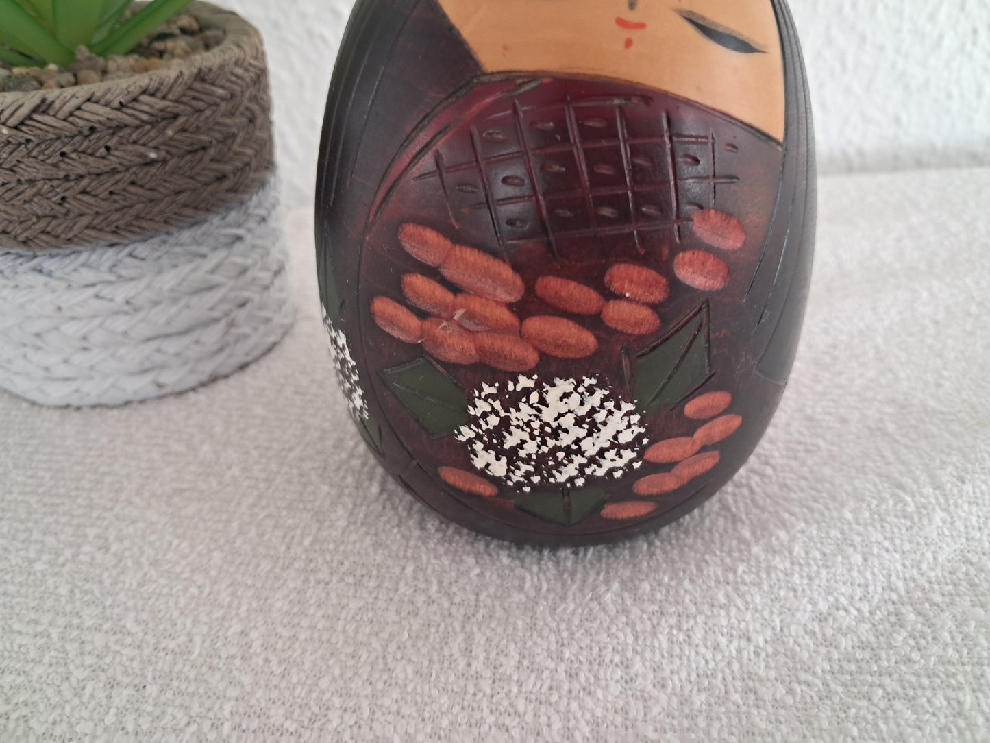 Vintage Sosaku kokeshi by female artisan Chieko