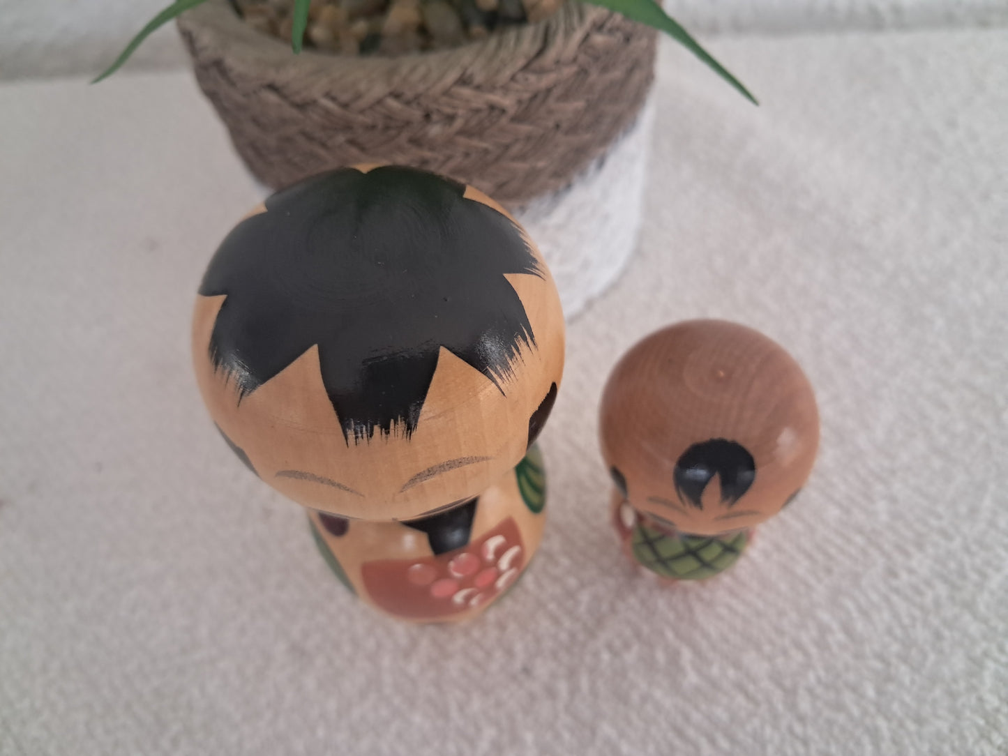 Cute set Sosaku kokeshi- Father and son