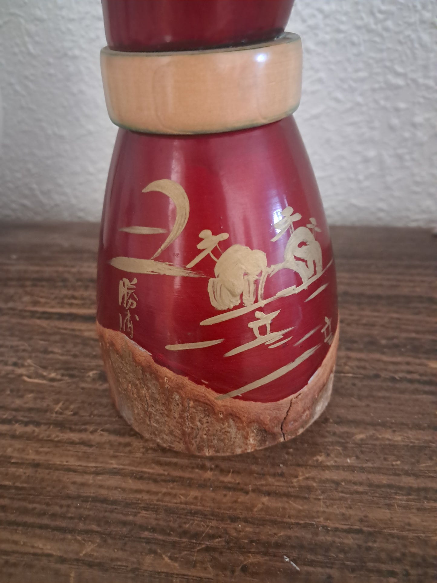 Beautiful vintage creative kokeshi made by Takahashi Tasturo