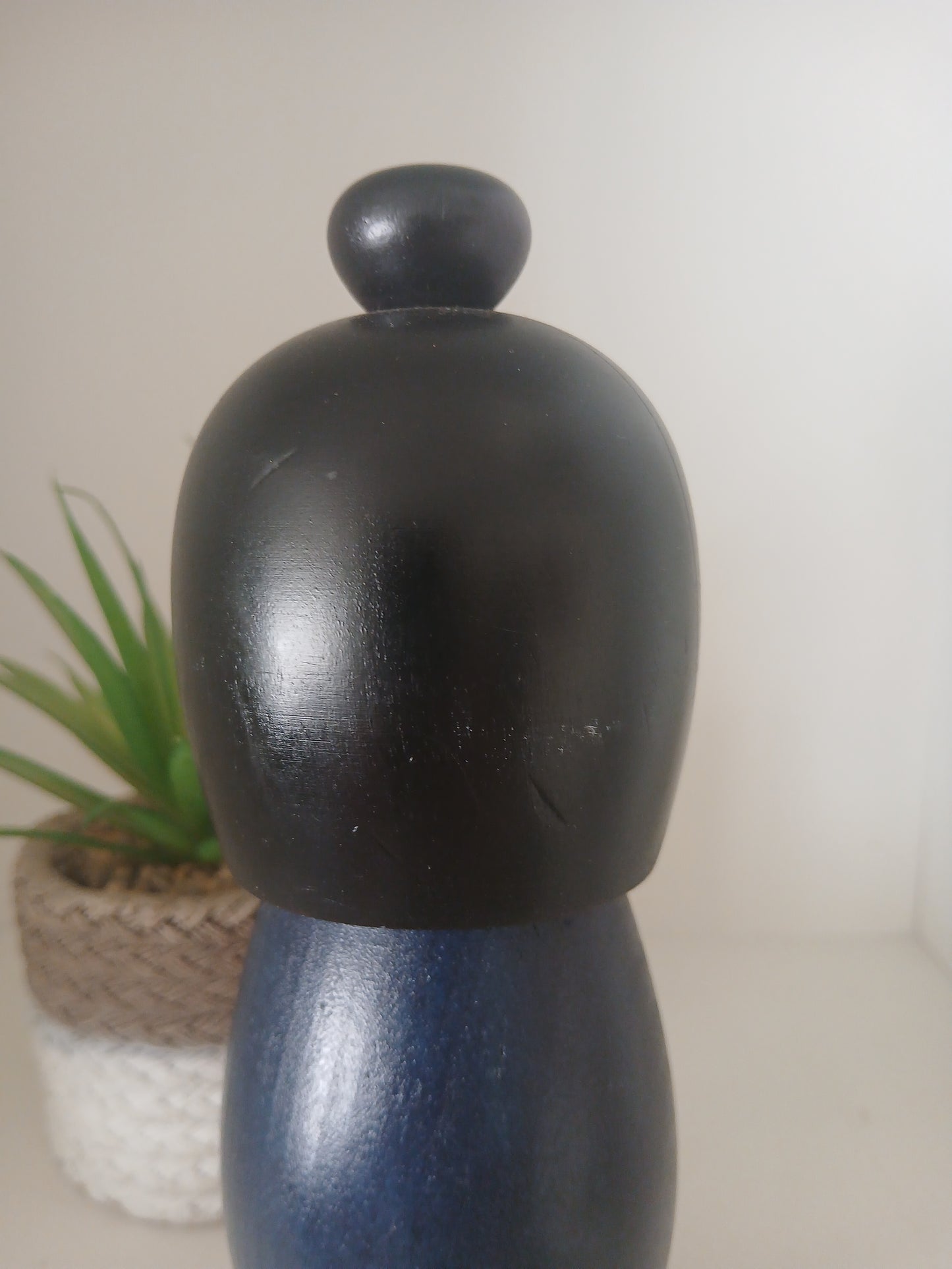 Vintage creative kokeshi by Kishi Sadao (1932-1998)