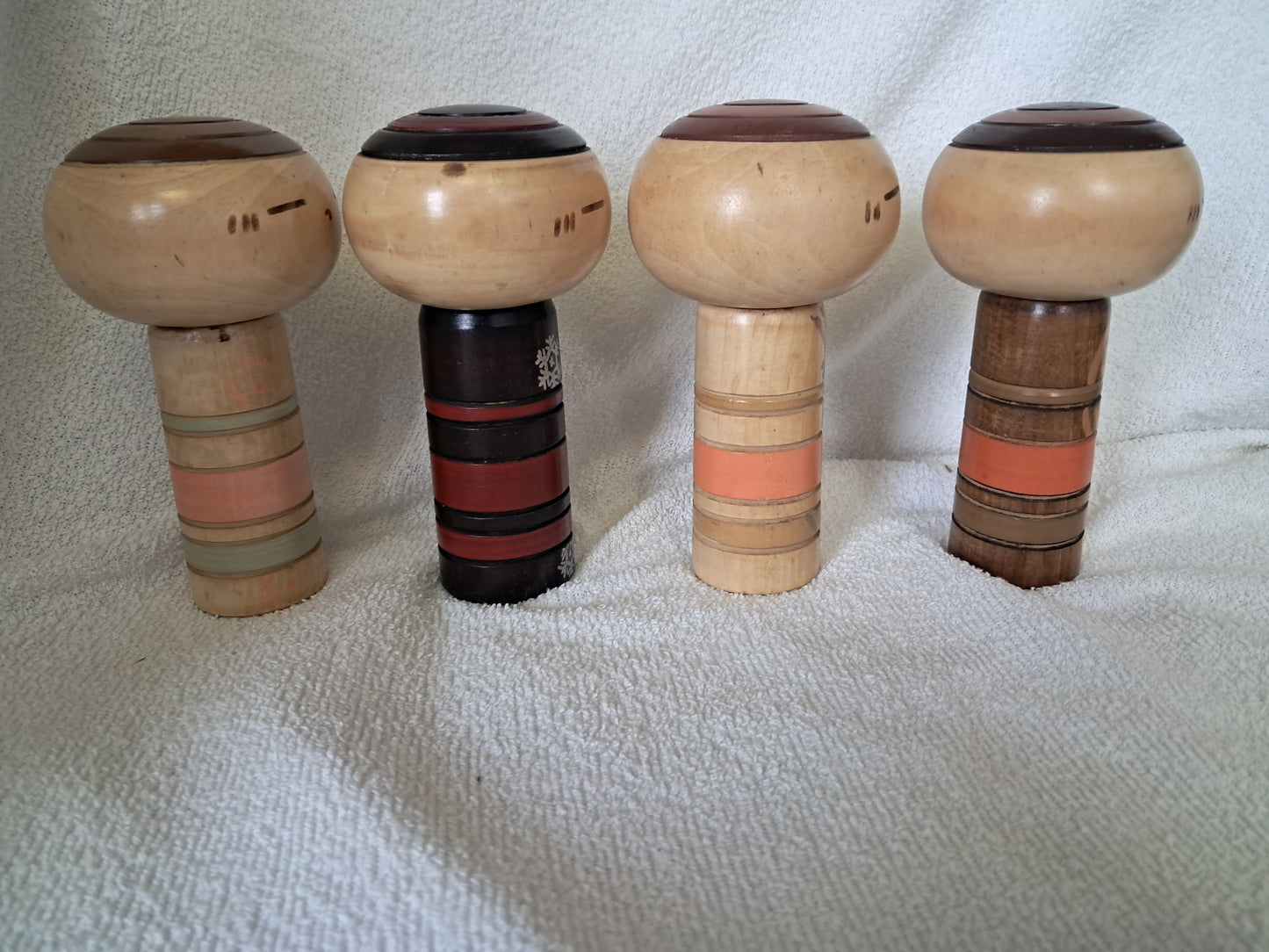 Rare Vintage 4 season kokeshi by Sanpei Yamanaka (1926-2012)