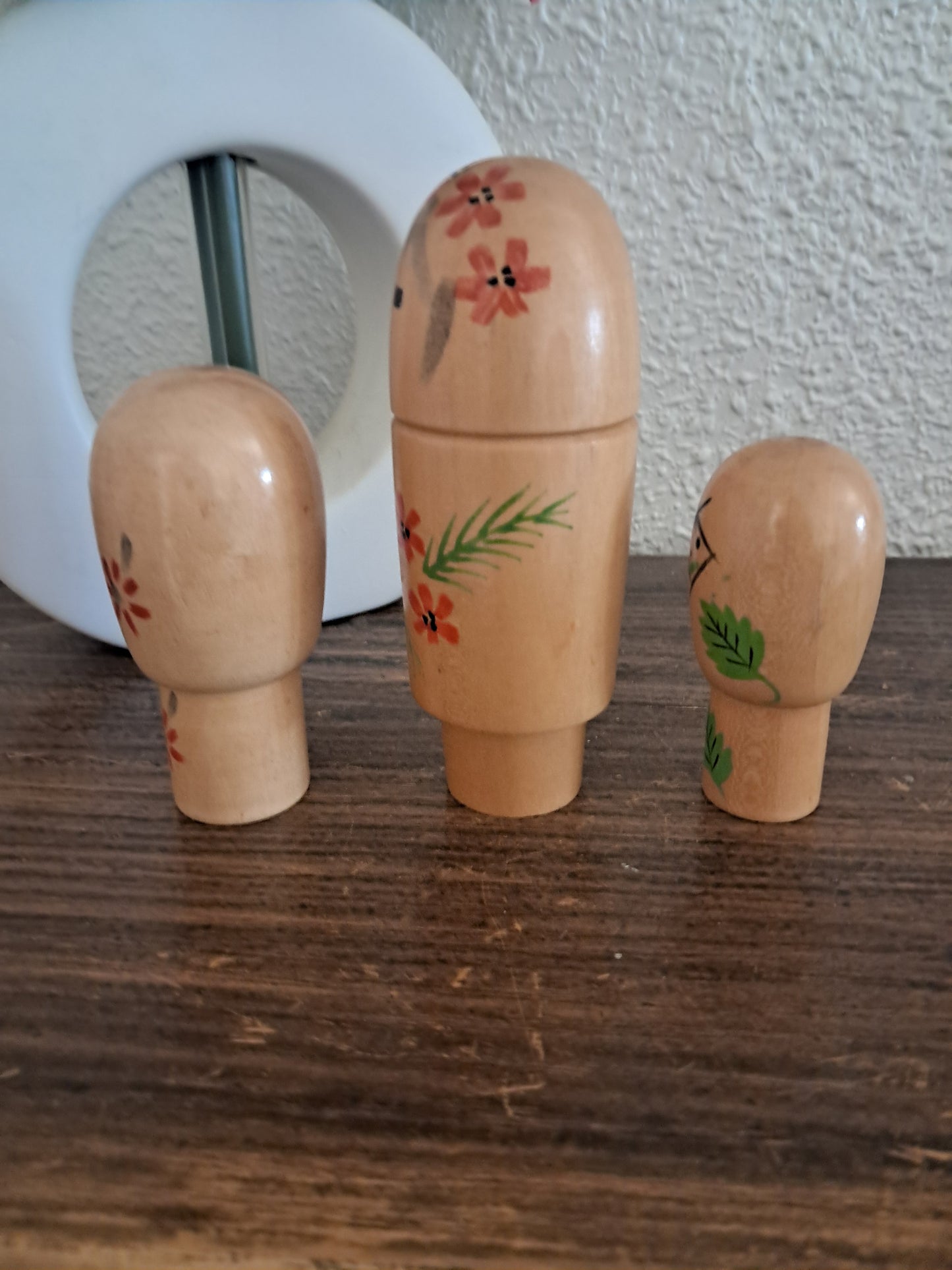 Cute set off 3 sosaku kokeshi