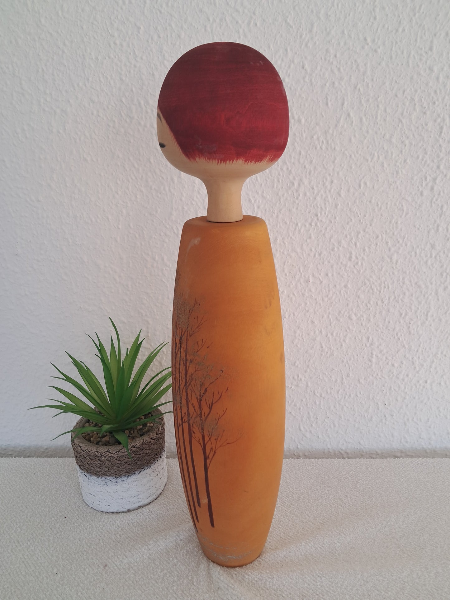 Rare Exclusive creative XL kokeshi by female artist Aoki Ryoka - 38cm