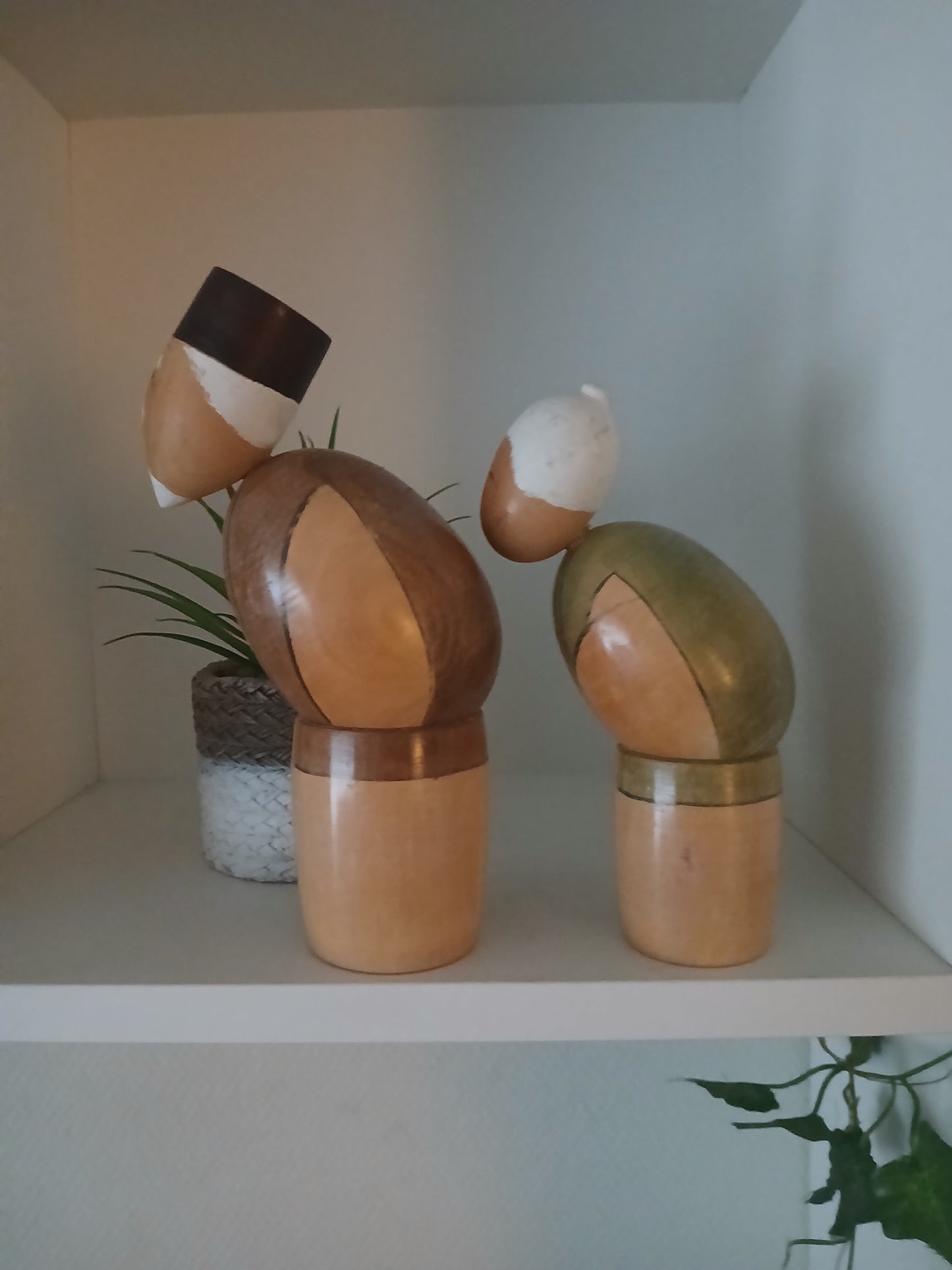 Vintage set Sosaku Kokeshi of elderly couple