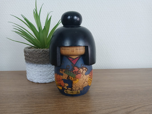 Vintage Gumma kokeshi made by Kazuo Takamizawa (1927-)