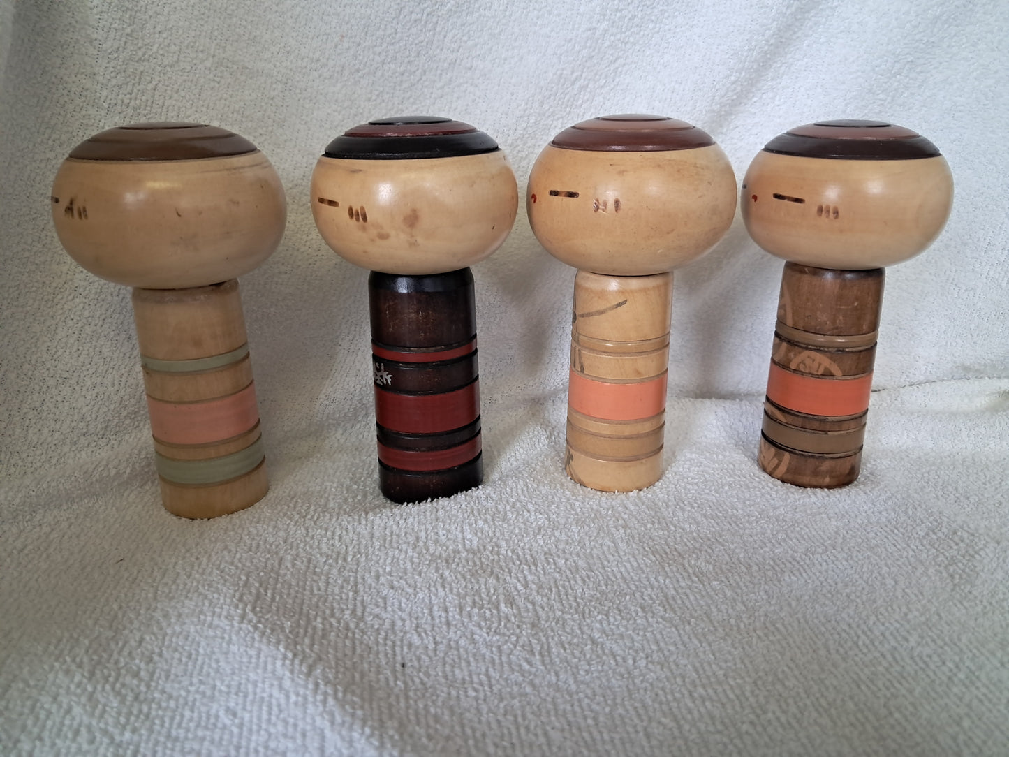 Rare Vintage 4 season kokeshi by Sanpei Yamanaka (1926-2012)