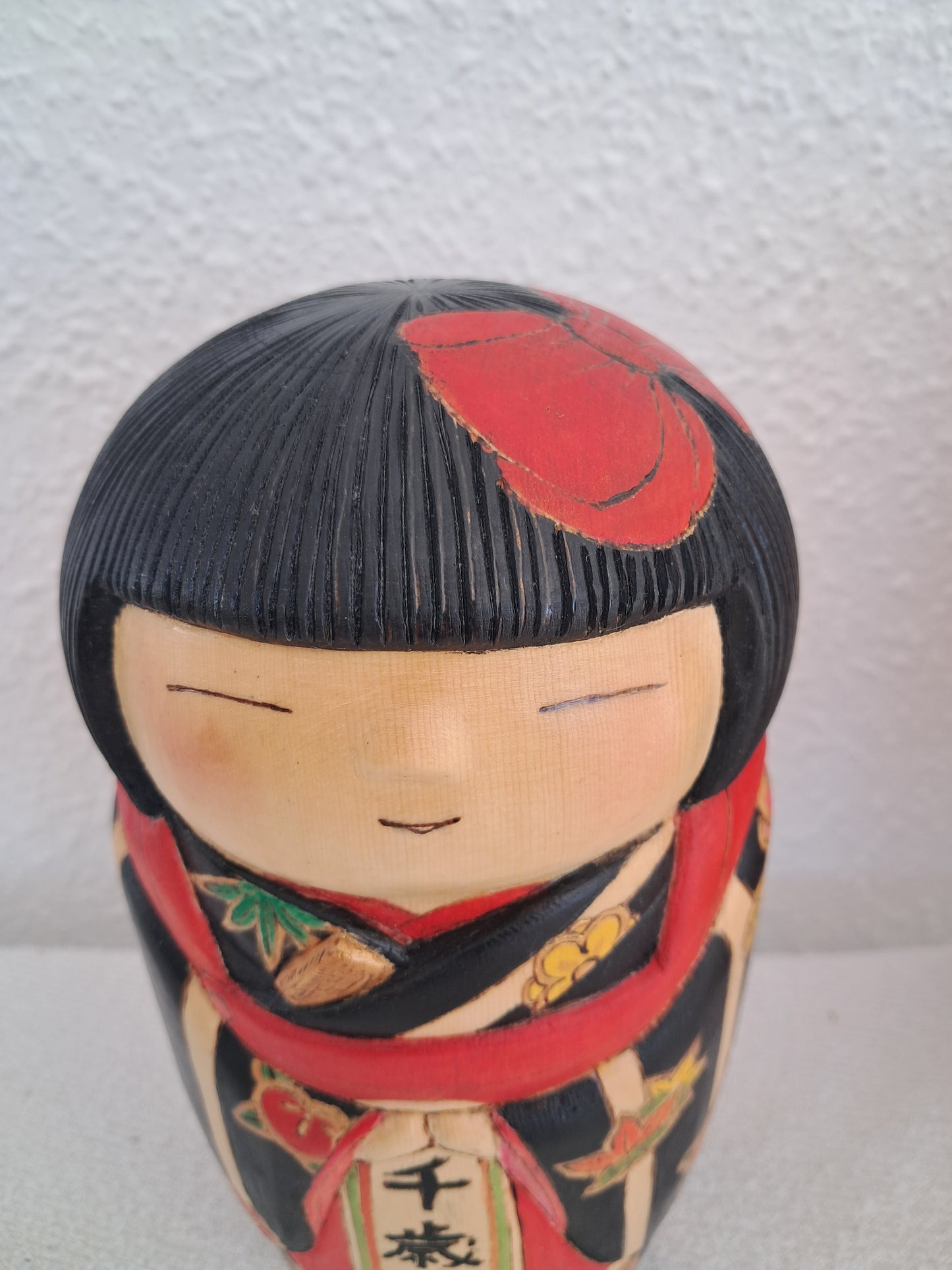 Exclusive Kokeshi made by Yuko Yamazaki (1956-)