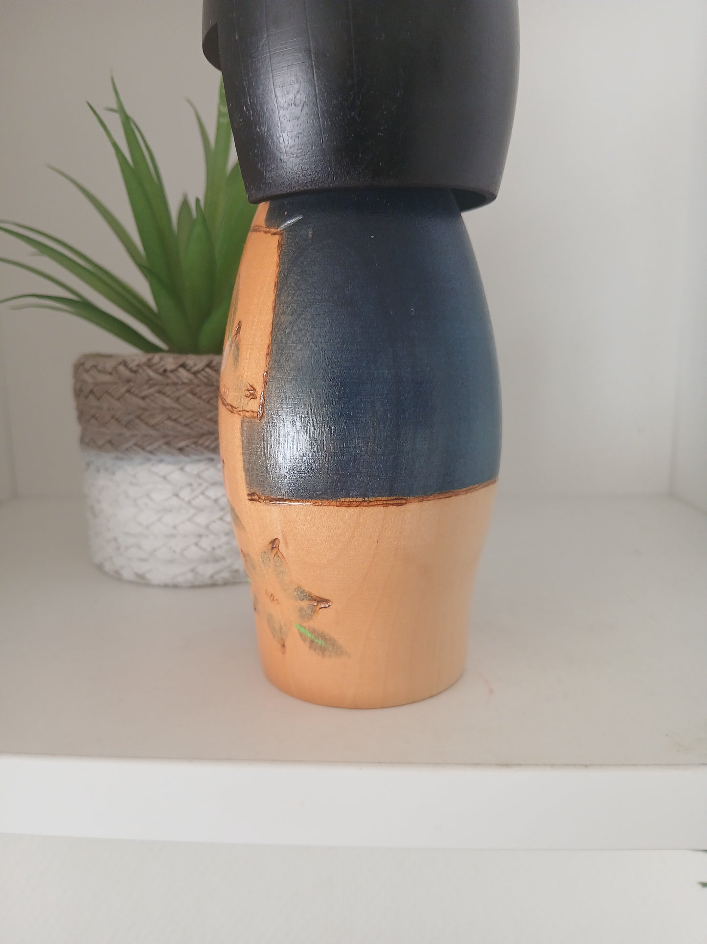 Vintage creative kokeshi by Kishi Sadao (1932-1998)