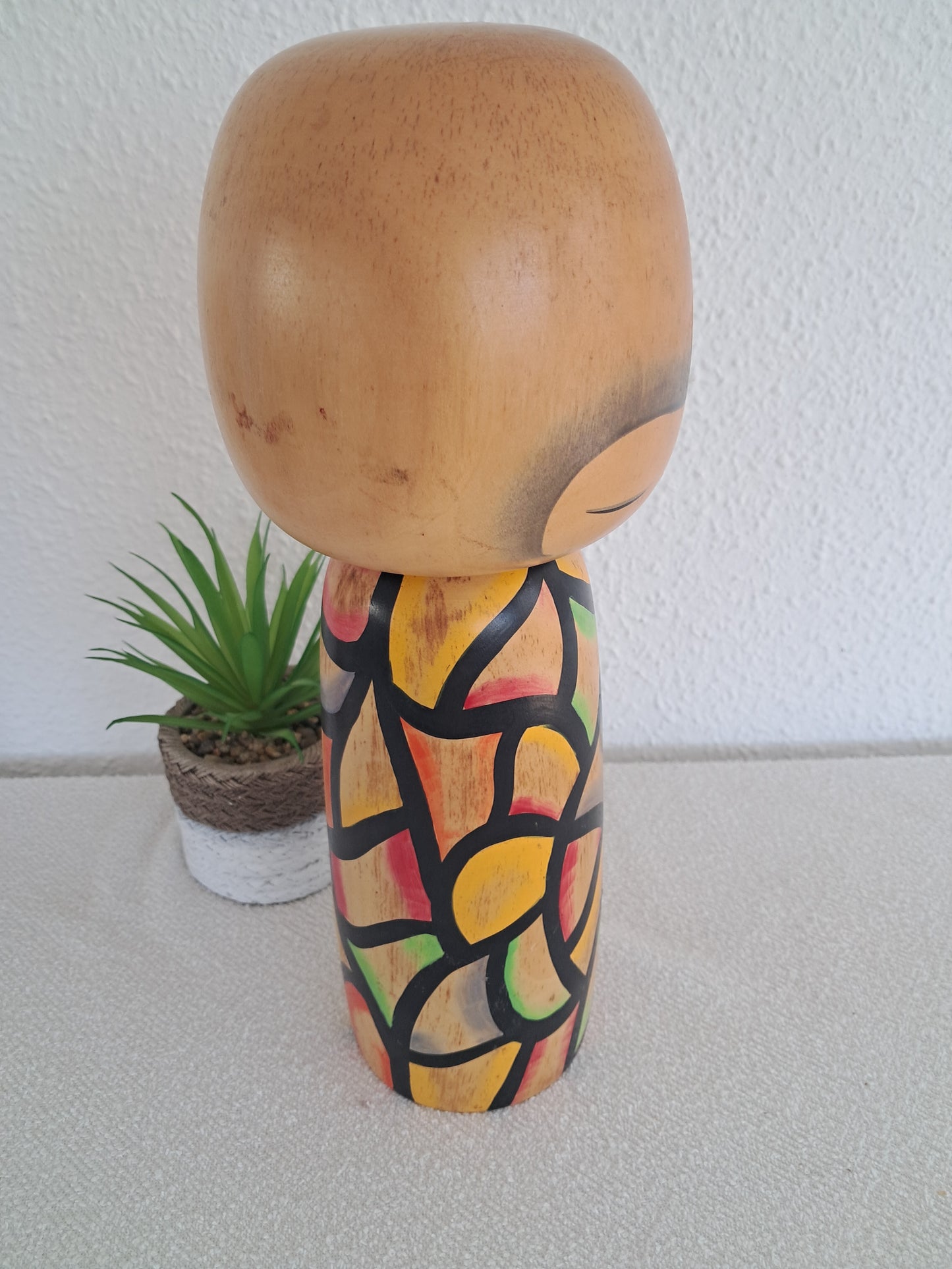 Exclusive BIG Sosaku kokeshi made by Yuji Kwase (1938-)