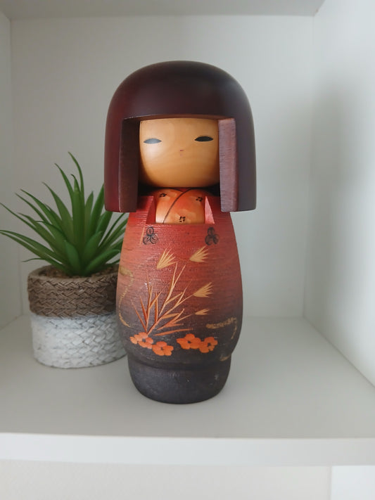 Vintage Gumma Kokeshi by Masae Fujikawa (1942-2015)