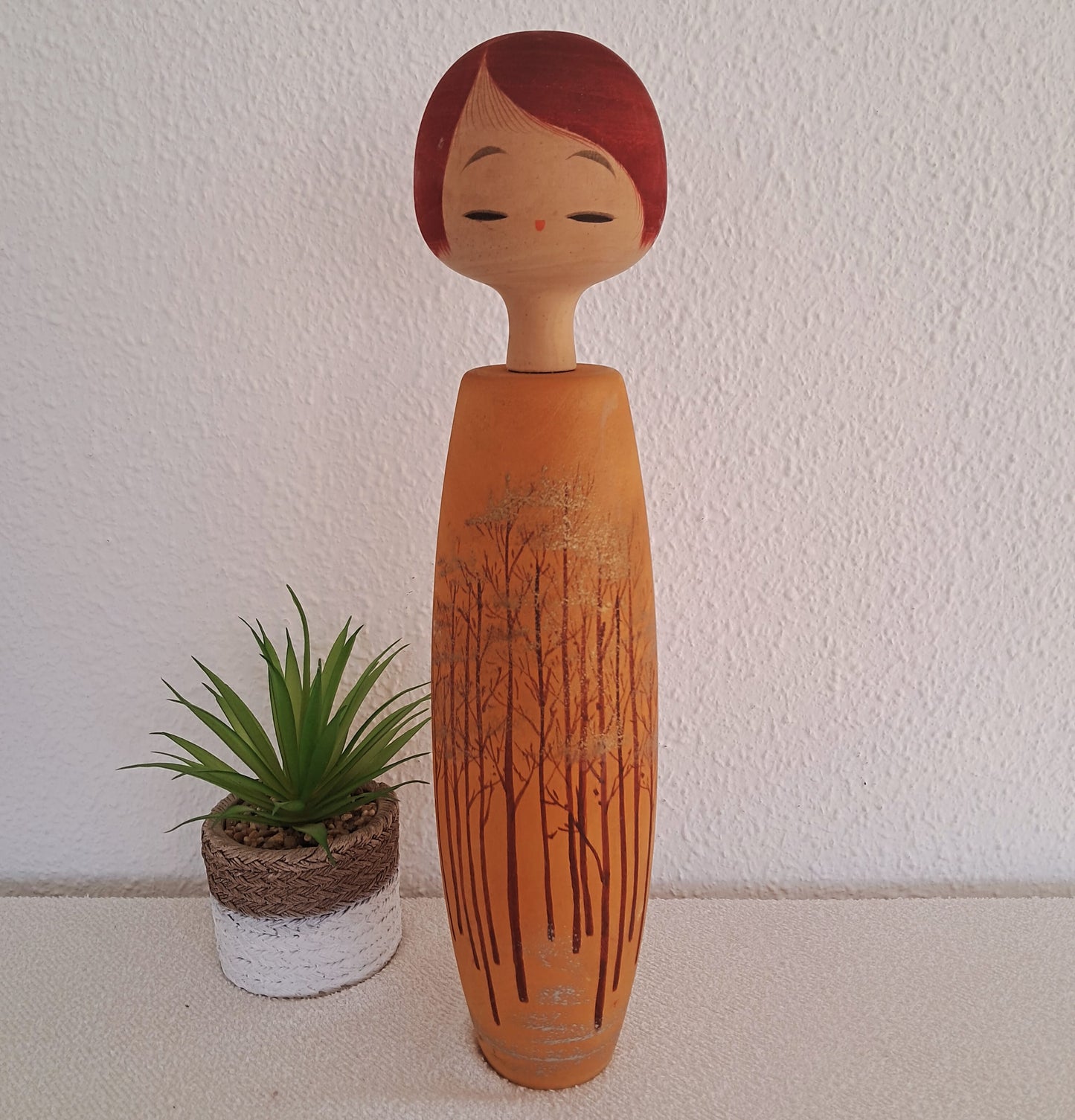 Rare Exclusive creative XL kokeshi by female artist Aoki Ryoka - 38cm