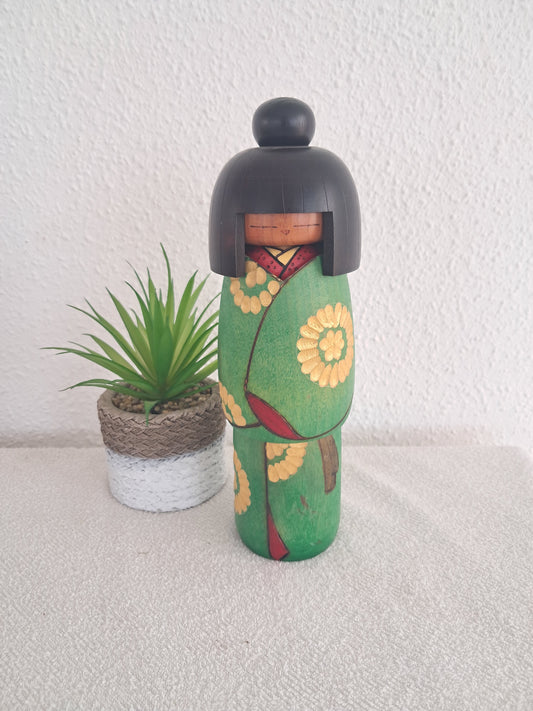 Vintage Gumma Kokeshi By Kazuo Takamizawa (1927-)