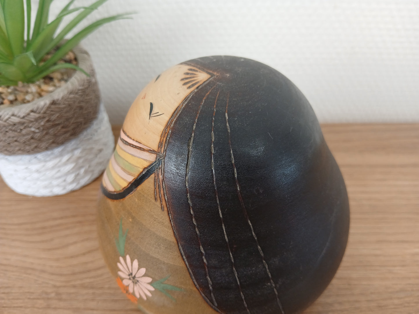 Vintage creative kokeshi by Kishi Sadao (1932-1998)