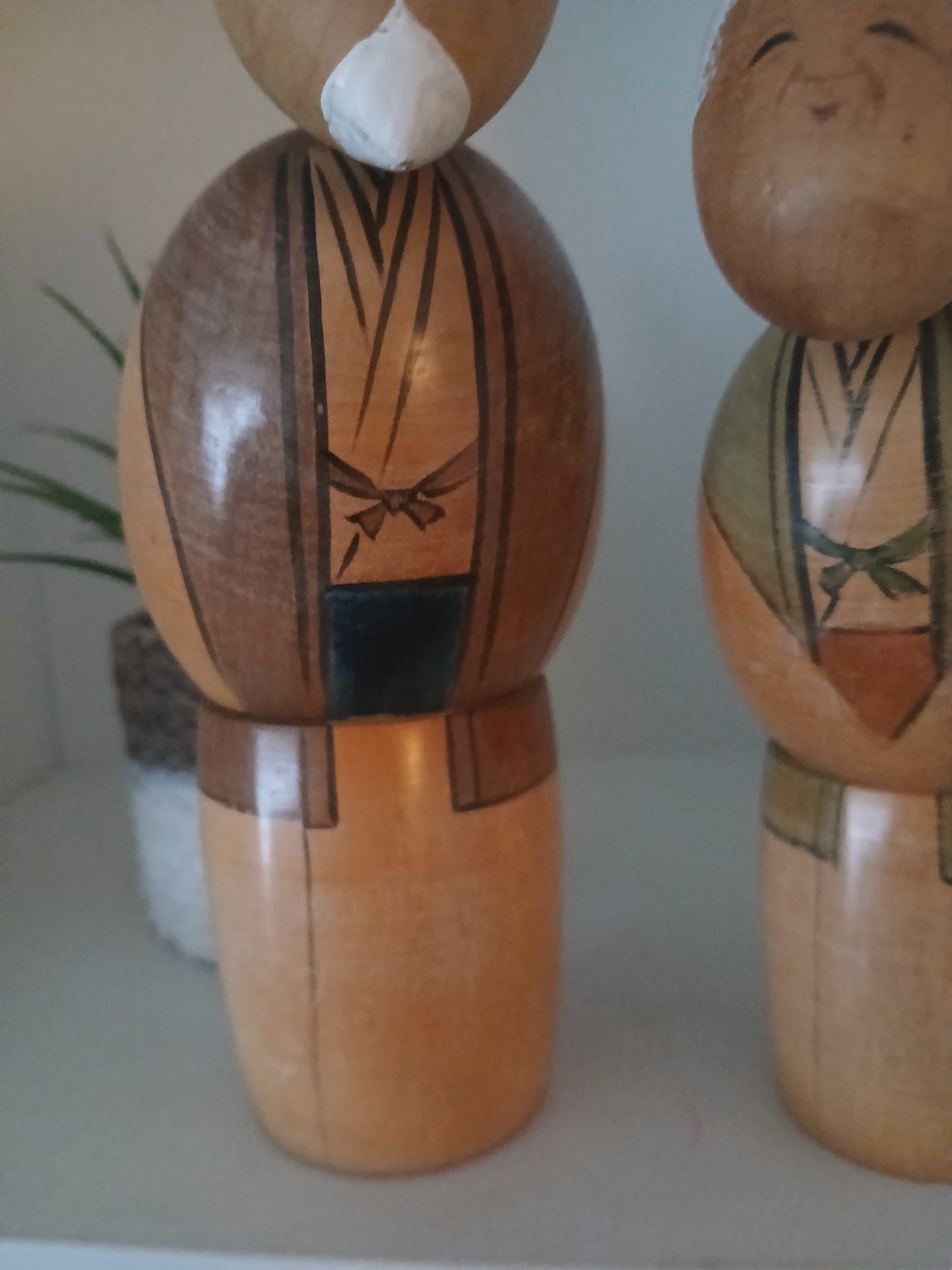 Vintage set Sosaku Kokeshi of elderly couple