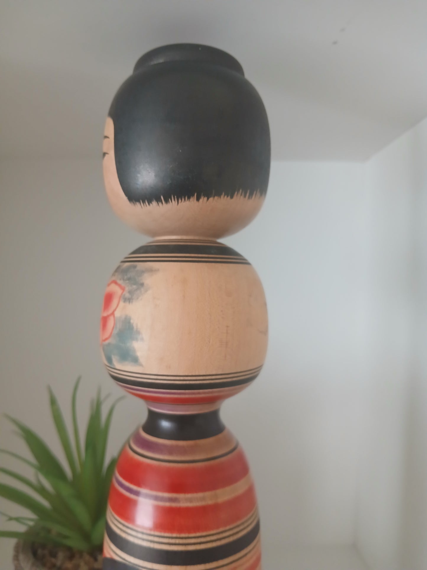 Vintage Traditional Tsugaru Daruma Kokeshi by Abo Muchihide (1950-)