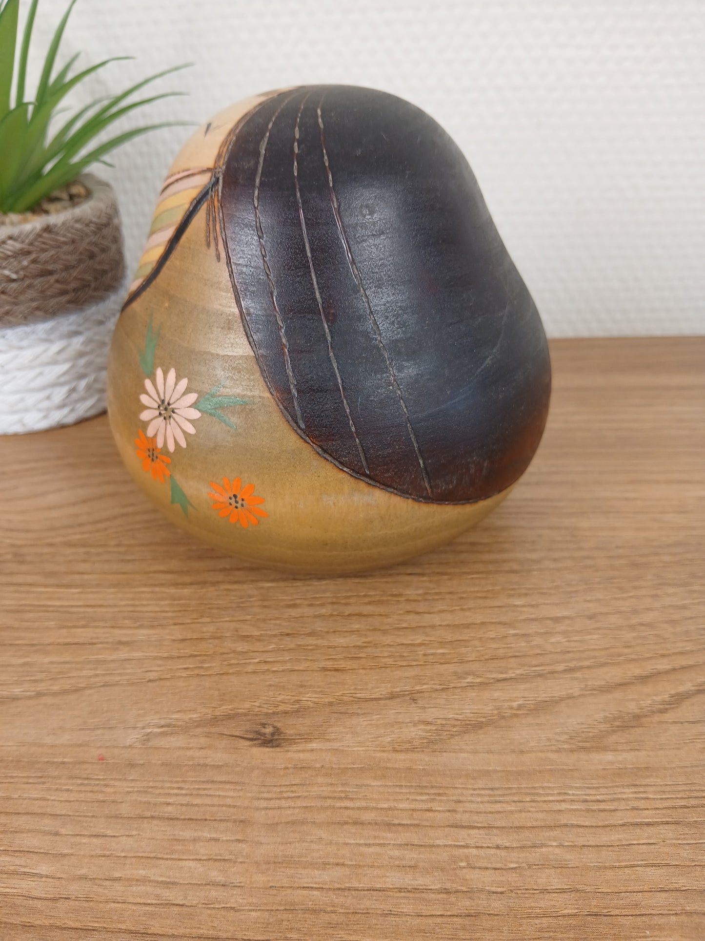 Vintage creative kokeshi by Kishi Sadao (1932-1998)