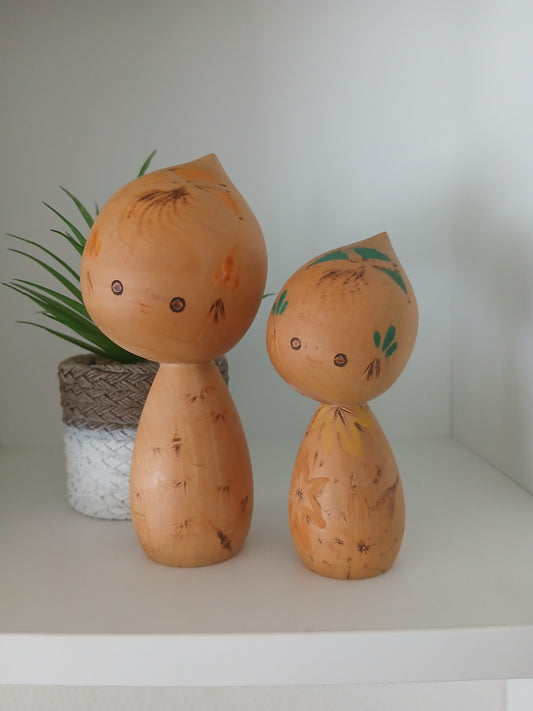 Cute vintage set creative kokeshi