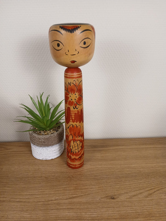 Traditional vintage Nakanosawa Kokeshi by Seya Juji (1924-2004)