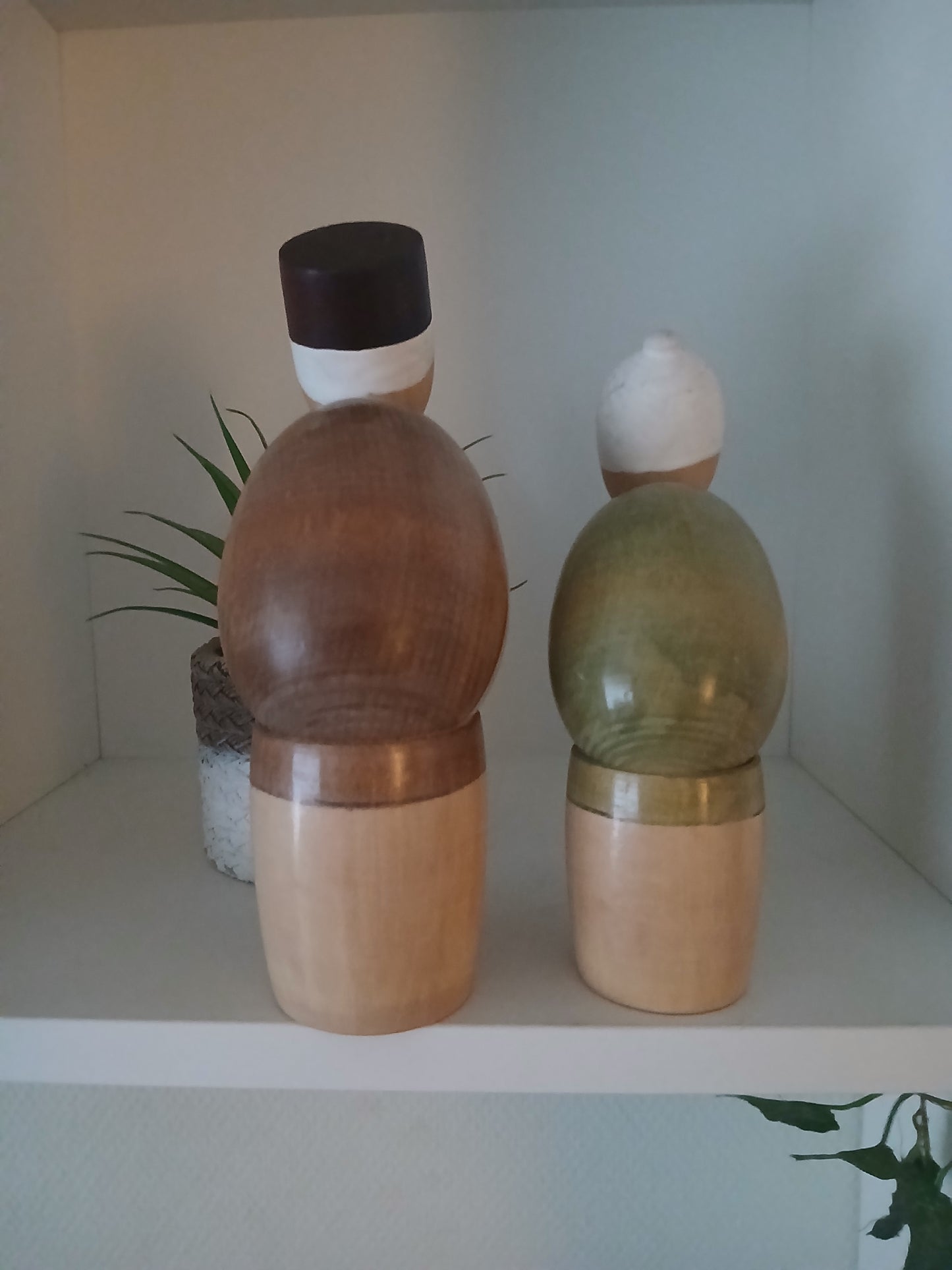 Vintage set Sosaku Kokeshi of elderly couple