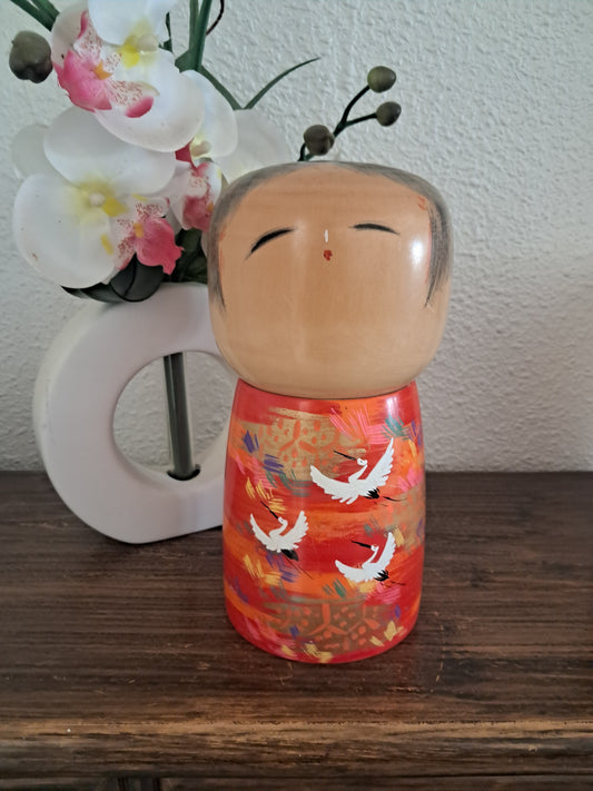 Exclusive Sosaku kokeshi by Takahashi Akinori (1957-)