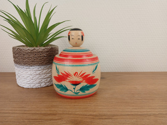 Vintage Ejiko kokeshi from the Nanbu strain