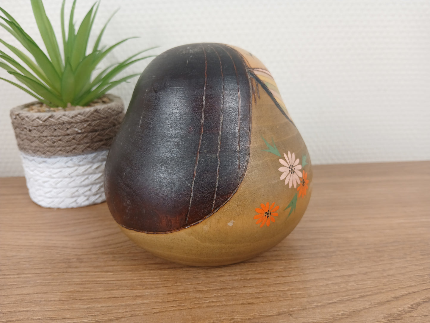Vintage creative kokeshi by Kishi Sadao (1932-1998)