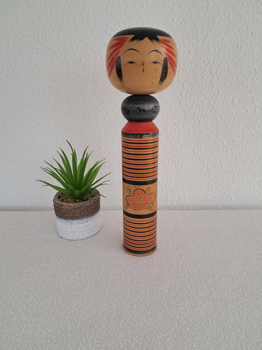 Vintage Traditional Nanbu/Togatta/Naruko Kokeshi made by Sato Nagao