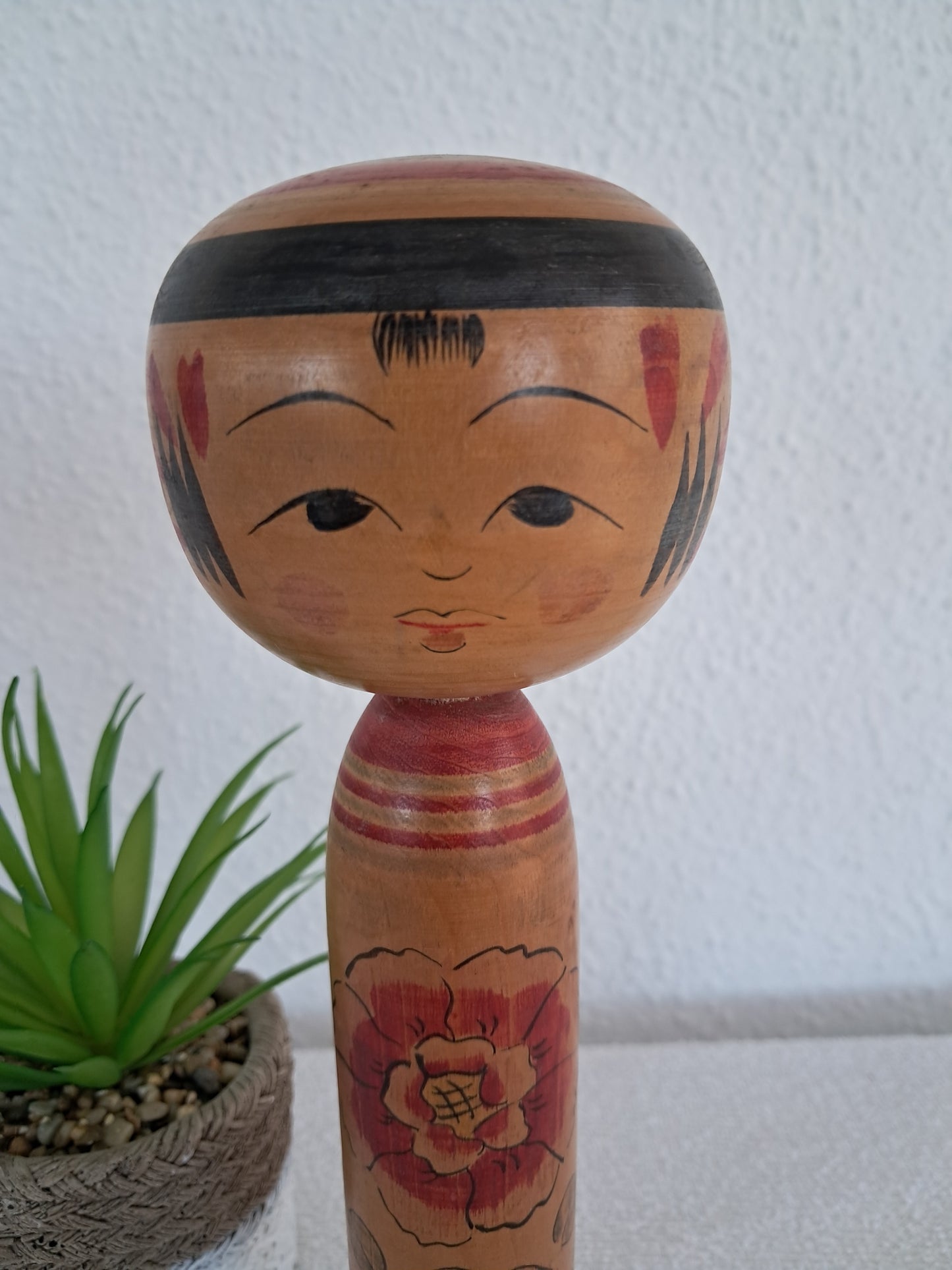 Traditional Vintage Nakanosawa/Tsuchiyu Kokeshi made by Honda Nobuo (1918-1995) - Made in 1974